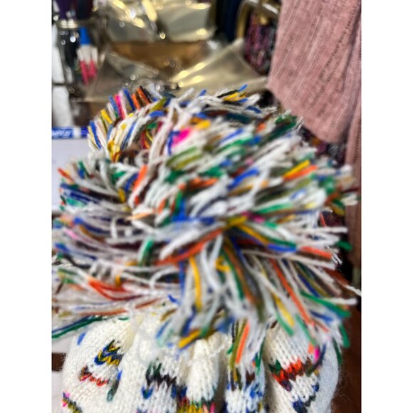 Retro Hand Knit Beanie Cathy Colorful Festive Holiday Preppy Classic Handmade - Picture 3 of 9